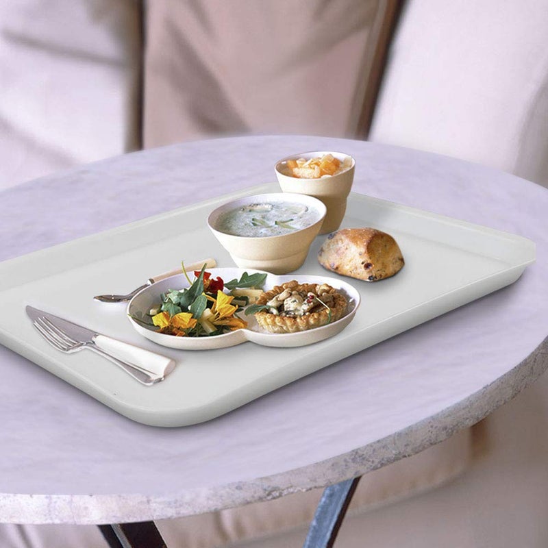 Jekiyo 6 Paks Serving Trays, Fast Food Tray for Restaurant, Home, White - Image 3